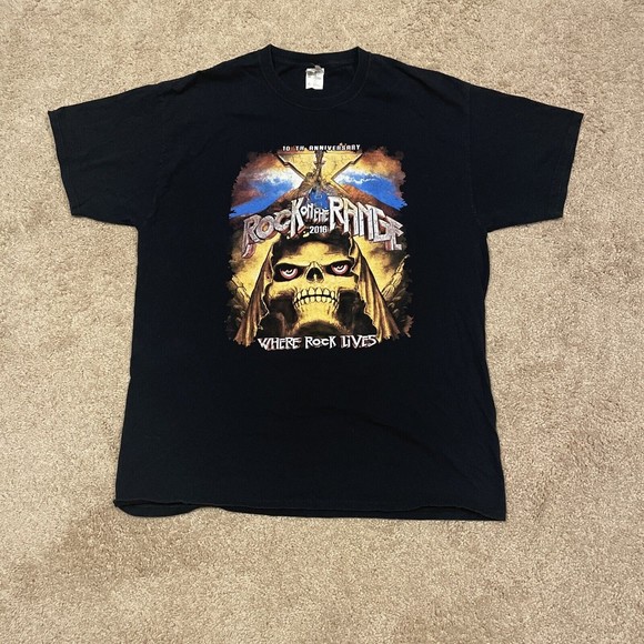 2016 Rock On The Range Festival 10th Avniver T-Shirt Columbus Ohio Size XL - Picture 1 of 5